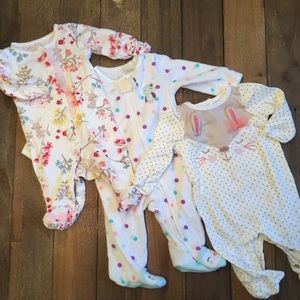 NWOT lot of 3 cuddly infant sleepers